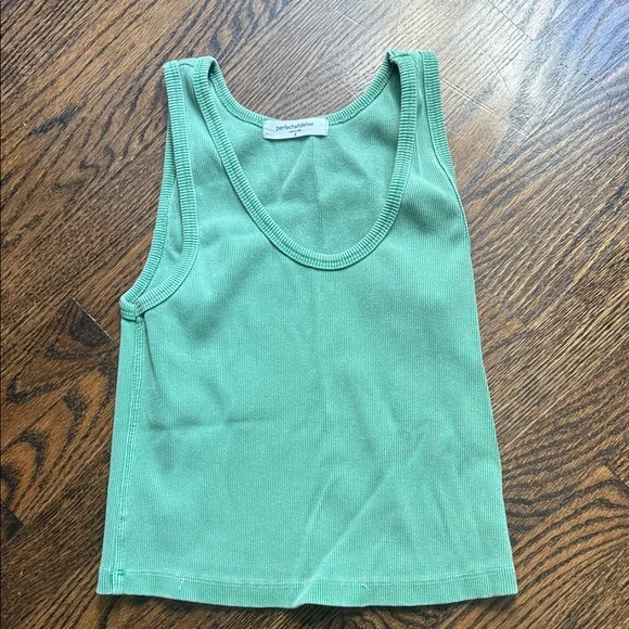 Perfect white T-shirt brand Mint Green Tank Top - Picture 1 of 4